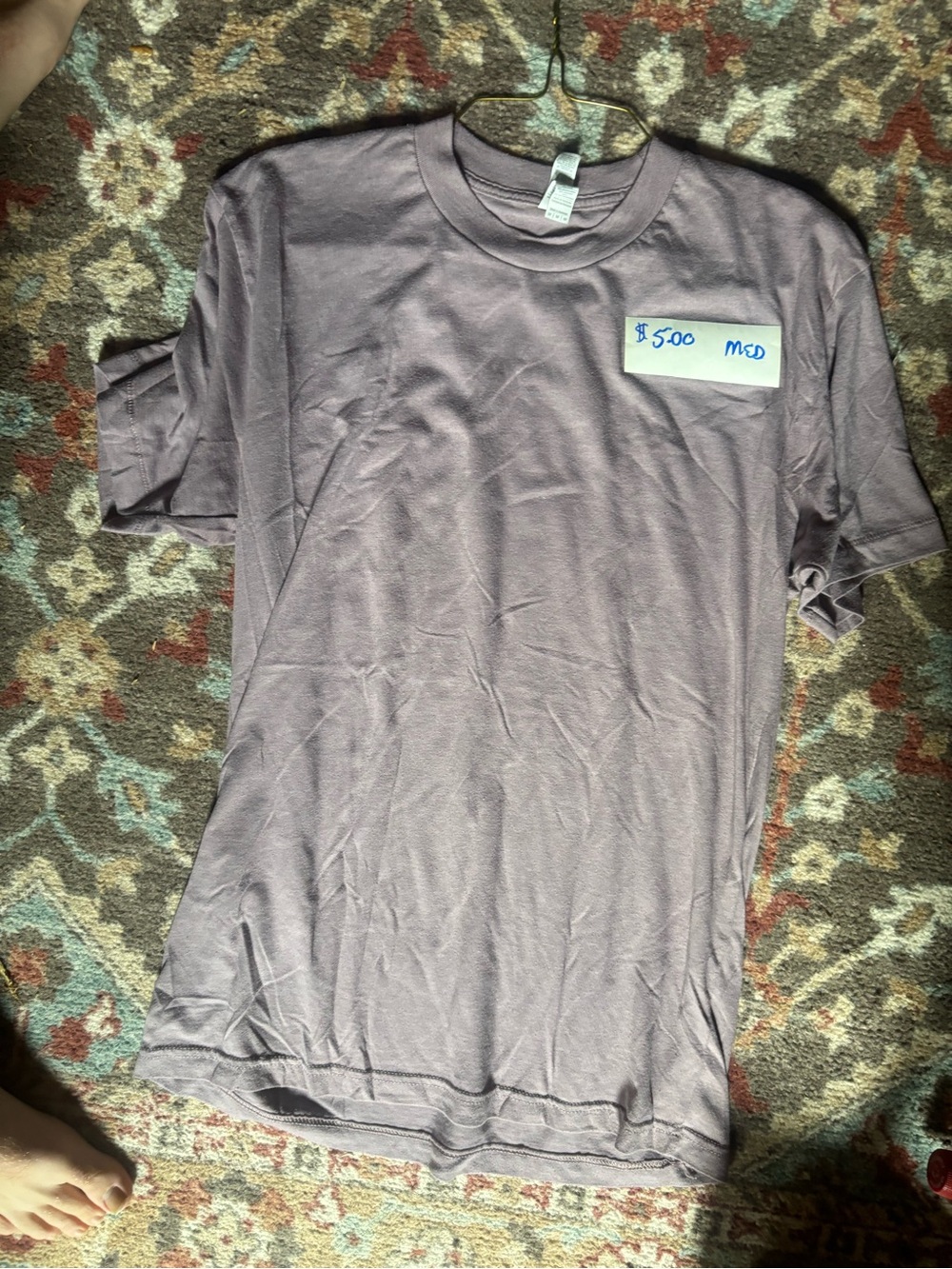 Mens Crew Neck T‑Shirt - Mauve